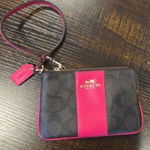 Coach Black and Pink Wristlet
